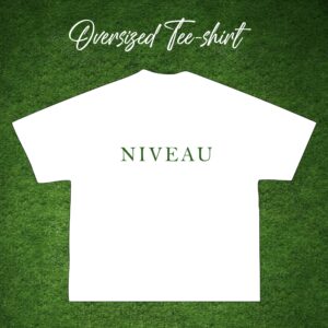oversized t-shirt vert-blanc