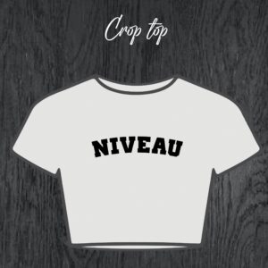 Crop top blanc-noir
