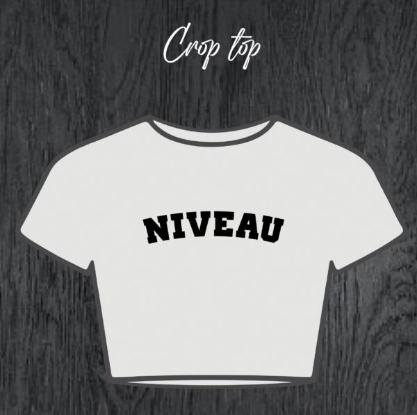 Crop top blanc-noir